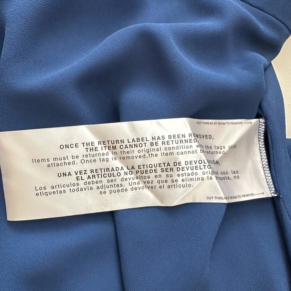 Dress The Population Dress Blue Cambria Knot Tie Bodice Formal Evening Large NEW - Picture 12 of 13